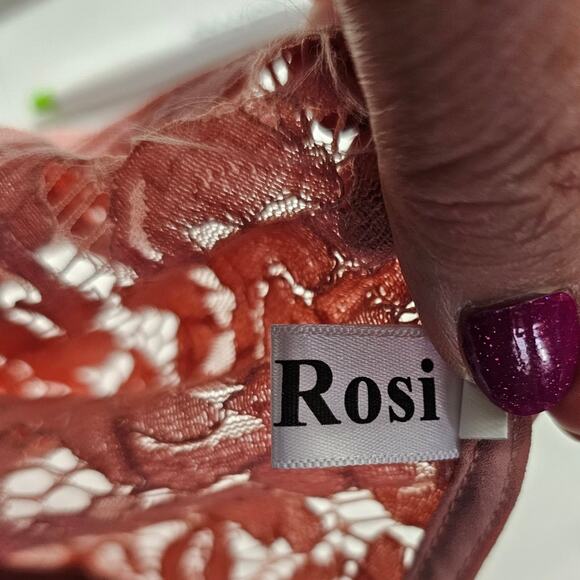 Leo Rosi Women's Lace Tank Top Sleeveless Pink Loose Chiffon Blouse Medi⦠- Picture 7 of 14